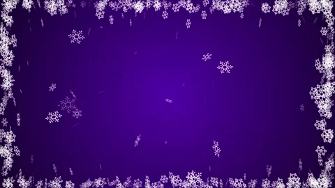 Winter Snowflakes Rectangle Border Frame Animation. Vídeos de archivo 335996306