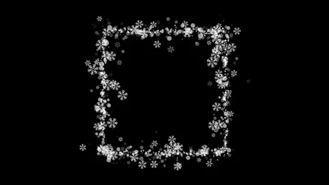 Winter Snowflakes Rectangle Border Frame Animation. Vídeos de archivo 335996389