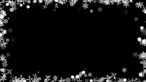 Winter Snowflakes Rectangle Border Frame Animation. Vídeos de archivo 335996402