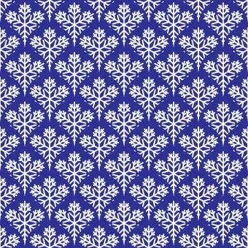 Winter snowflakes seamless pattern Stock Illustration