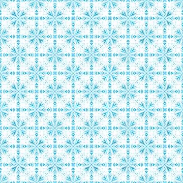 Winter snowflakes seamless pattern Stock Illustration