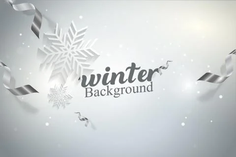Winter Snowflakes Vector illustration Background Concept Design Stock Illustration