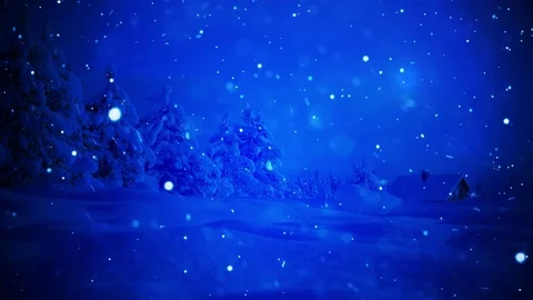 Winter snowing background. Blue winter wonderland landscape Video stock 82123894