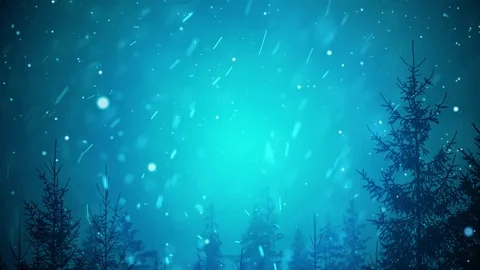 Winter snowing background.  Christmas forest Stock Footage 82173723
