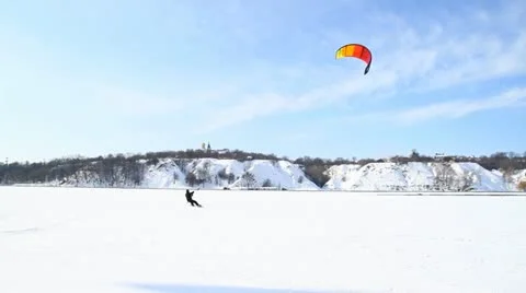 Winter Snowkiting Vidéo 21715019