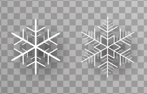 Winter snowlakes set vector Stock Illustration