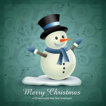 Winter snowman Stock Illustration