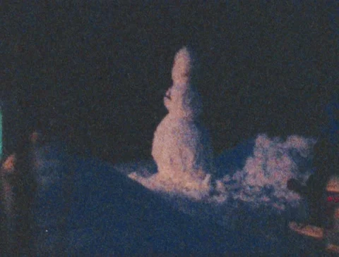 Winter Snowman Super 8 3 Stock Footage 221439461