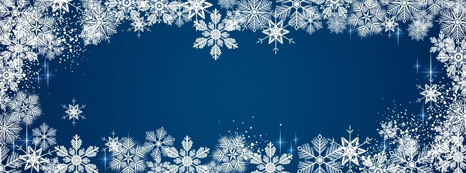 Winter snowy background Stock Illustration