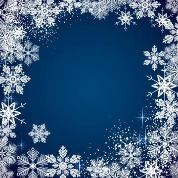 Winter snowy background Stock Illustration