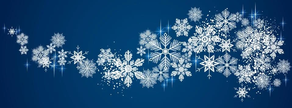 Winter snowy background Stock Illustration