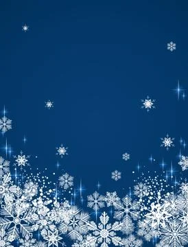 Winter snowy background Stock Illustration