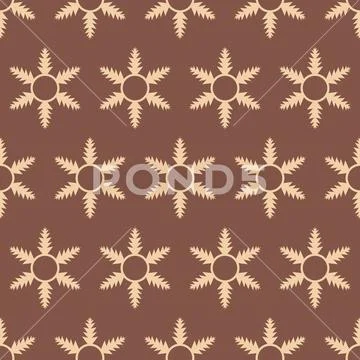 Winter snowy Christmas seamless pattern, crystal symmetrical