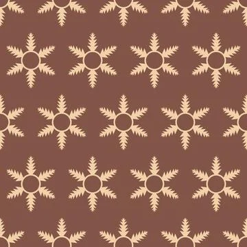 Winter snowy Christmas seamless pattern, crystal symmetrical snowflake for de Stock Illustration
