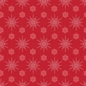 Winter snowy christmas seamless pattern, crystal symmetrical snowflake Illustrazione stock