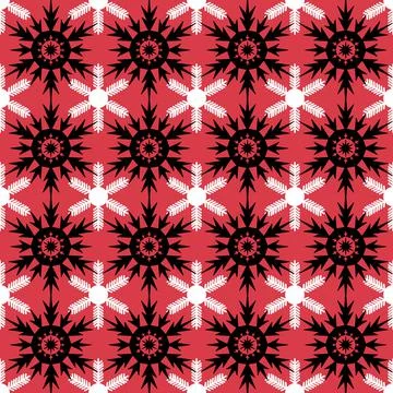 Winter snowy Christmas seamless pattern, crystal symmetrical snowflake for de Illustrazione stock