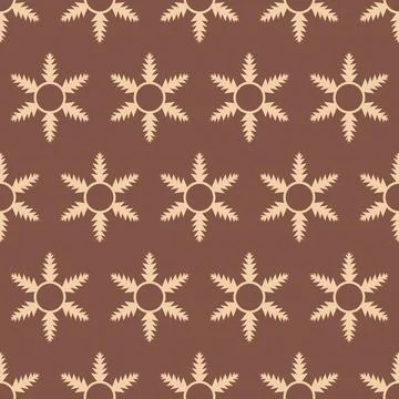 Winter snowy Christmas seamless pattern, crystal symmetrical snowflake for de Stock Illustration