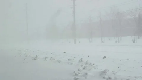 Winter Snowy Driving Stock-Footage 70736634