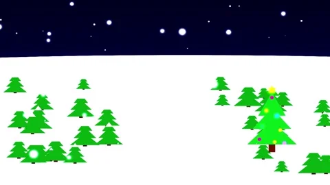 Winter Snowy Forest Video Background with Christmas Trees and Night Sky Ani.. Stock Footage 344710326