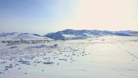 Winter snowy mountains close up Stock-Footage 236348682