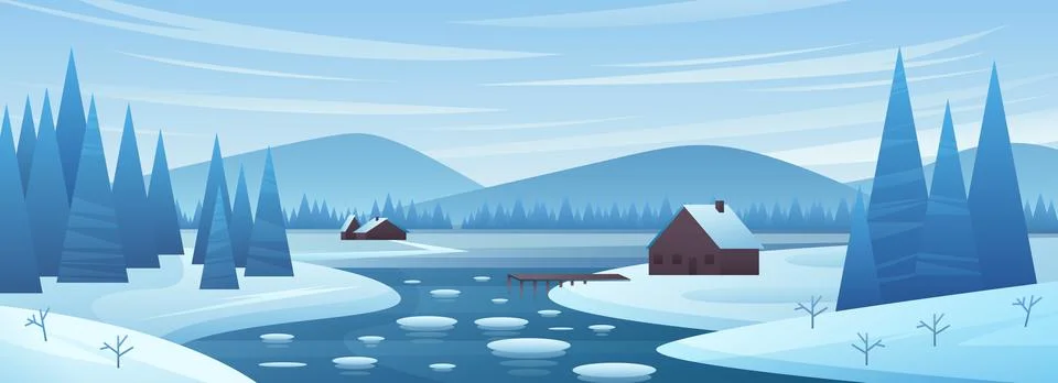 Ice fishing abstract concept vector illustration. Winter outdoor