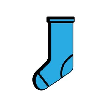 Winter socks flat icon. winter symbol. simple design editable. design vector Stock Illustration