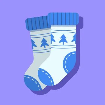 Winter Socks Vector Illustration Stock Illustration