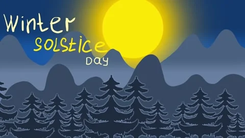 Winter solstice animation. Stock Footage 281270312