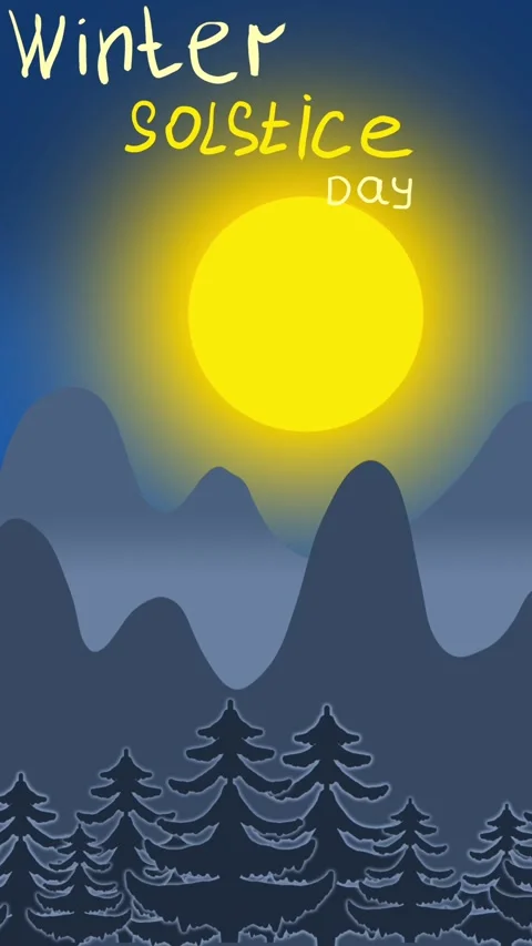 Winter solstice animation. Stock Footage 281578563
