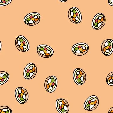 Winter solstice chinese holiday vector seamless pattern 스톡 일러스트