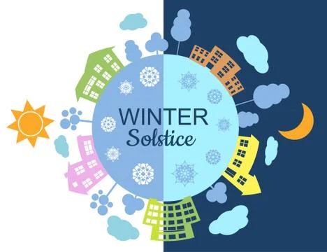 Winter Solstice illustration Stock Illustration