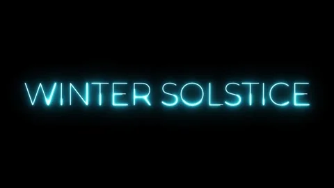 Winter Solstice Neon Sign Stock Footage 287408768