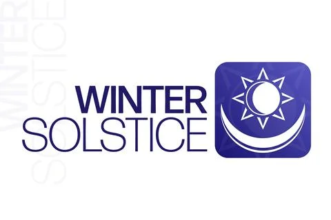 Winter Solstice. Vector illustration. Holiday poster. Illustrazione stock
