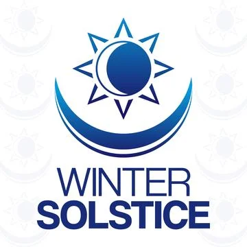 Winter Solstice. Vector illustration. Holiday poster. Illustrazione stock