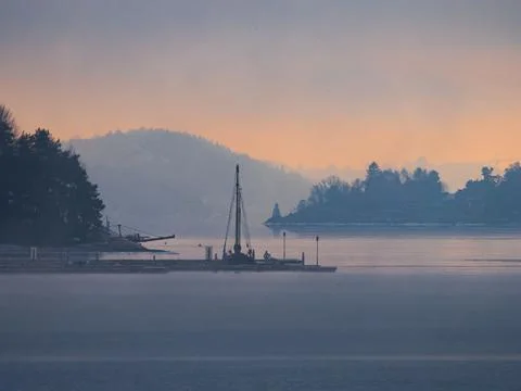 Winter in Son, Norway Stock Photos
