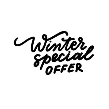 Winter special offer vector element for poster and banner with calligraphy Stock Illustration