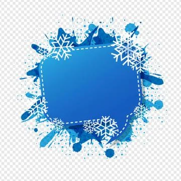 Winter Speech Bubble Isolated Transparent Background Stock Illustration