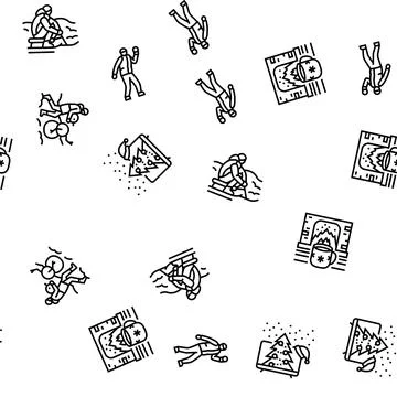 Winter spend time seamless pattern vector Stock Illustration