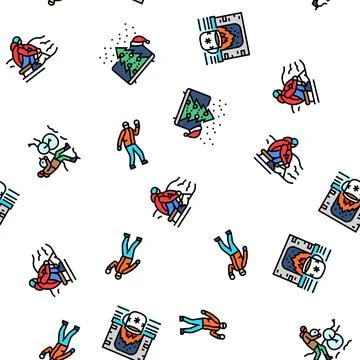 Winter spend time seamless pattern vector Stock Illustration