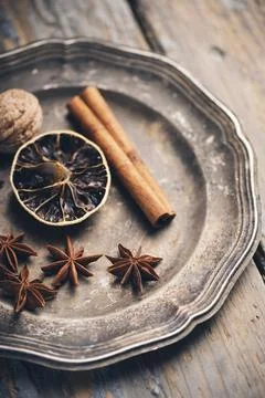 Winter spices Fotos Stock