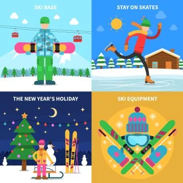 Winter sport concept Illustrazione stock
