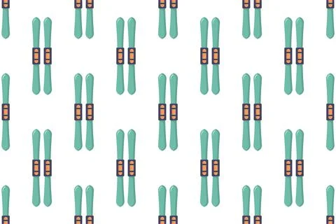Winter sport equipment seamless pattern background Stock Illustration
