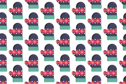 Winter sport equipment seamless pattern background Stock Illustration