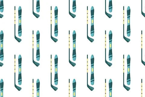 Winter sport equipment seamless pattern background Stock Illustration