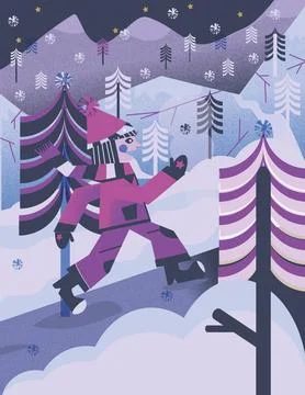 Winter sport Stock Illustration
