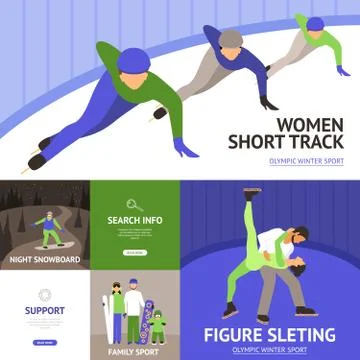Winter Sport Set Stock Illustration
