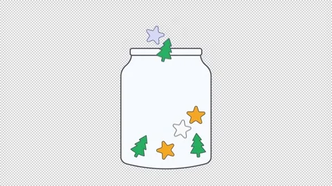 Winter sprinkles jar Stockbeeldmateriaal 322704348