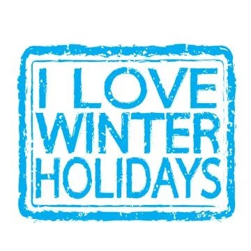 Winter stamp text design Stock Illustration