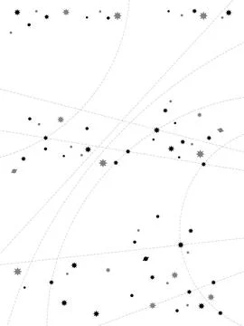 The Winter Starry Sky -- (white blank background). Stock Illustration