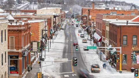 Winter Stillwater Traffic Stock Footage 123453830